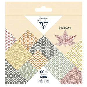 Clairefontaine 95380C - 60 Feuilles de Papier Origami 70g/m