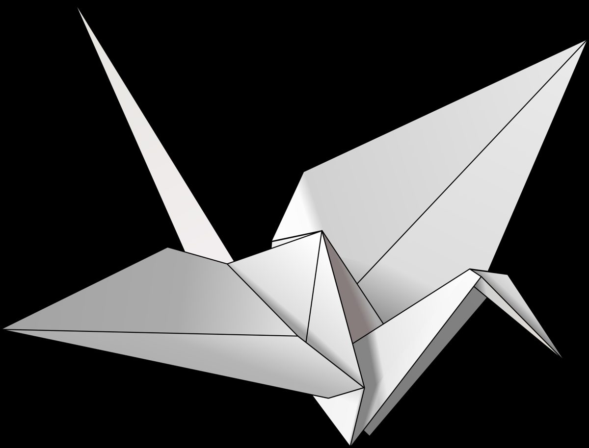 Diagramme de pliage pas a pas de la grue en papier (origami tsuru)