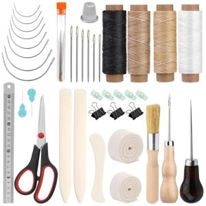 Wankon - Kit de reliure 41 pièces (plioirs, fil ciré, alênes, aiguilles)