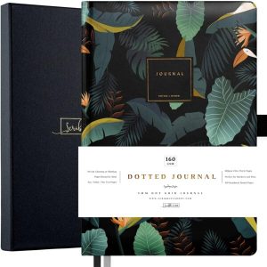 Scribble & Dot Carnet pointillé A5+ 160 g/m² – 160 pages numérotées, couverture rigide