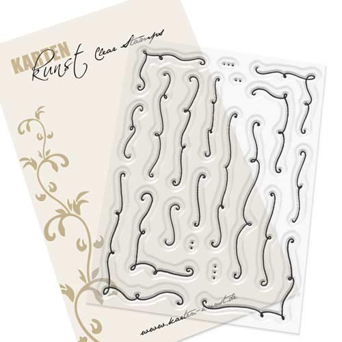 Set de tampons transparents (clear stamps) motifs doodles pour carterie et scrapbooking