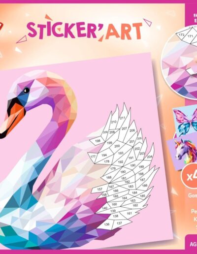 Maped Creativ Sticker'Art – Activité gommettes numérotées, 600 gommettes + 4 cartes, dès 6 ans