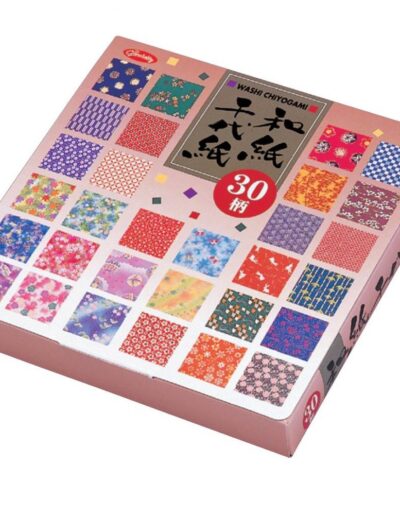 Papier Origami Washi Chiyogami — Coffret 150 feuilles 15 x 15 cm (30 motifs)