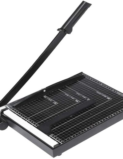 Voluker Massicot A4 – coupe-papier à levier, capacité 12 feuilles (A4, B5, A5, B6, B7), noir