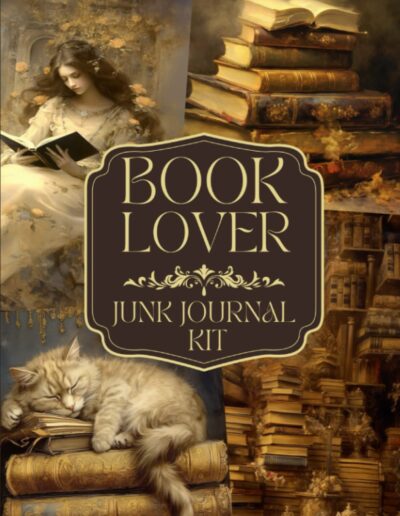 Kit Junk Journal « Book Lover » – Pages vintage & éphéméra à assembler (Memory Lane Creations)