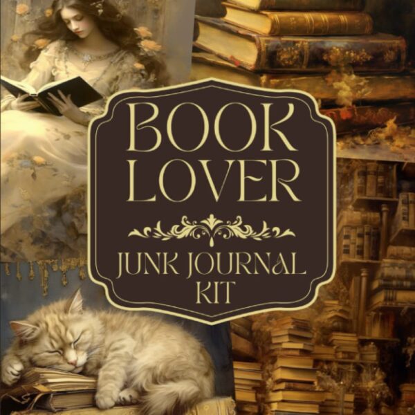 Kit Junk Journal « Book Lover » – Pages vintage & éphéméra à assembler (Memory Lane Creations)