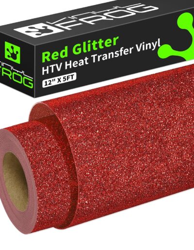 Vinyl Frog – Vinyle thermocollant pailleté en rouleau 25 x 152 cm (compatible Silhouette Cameo & Cricut)