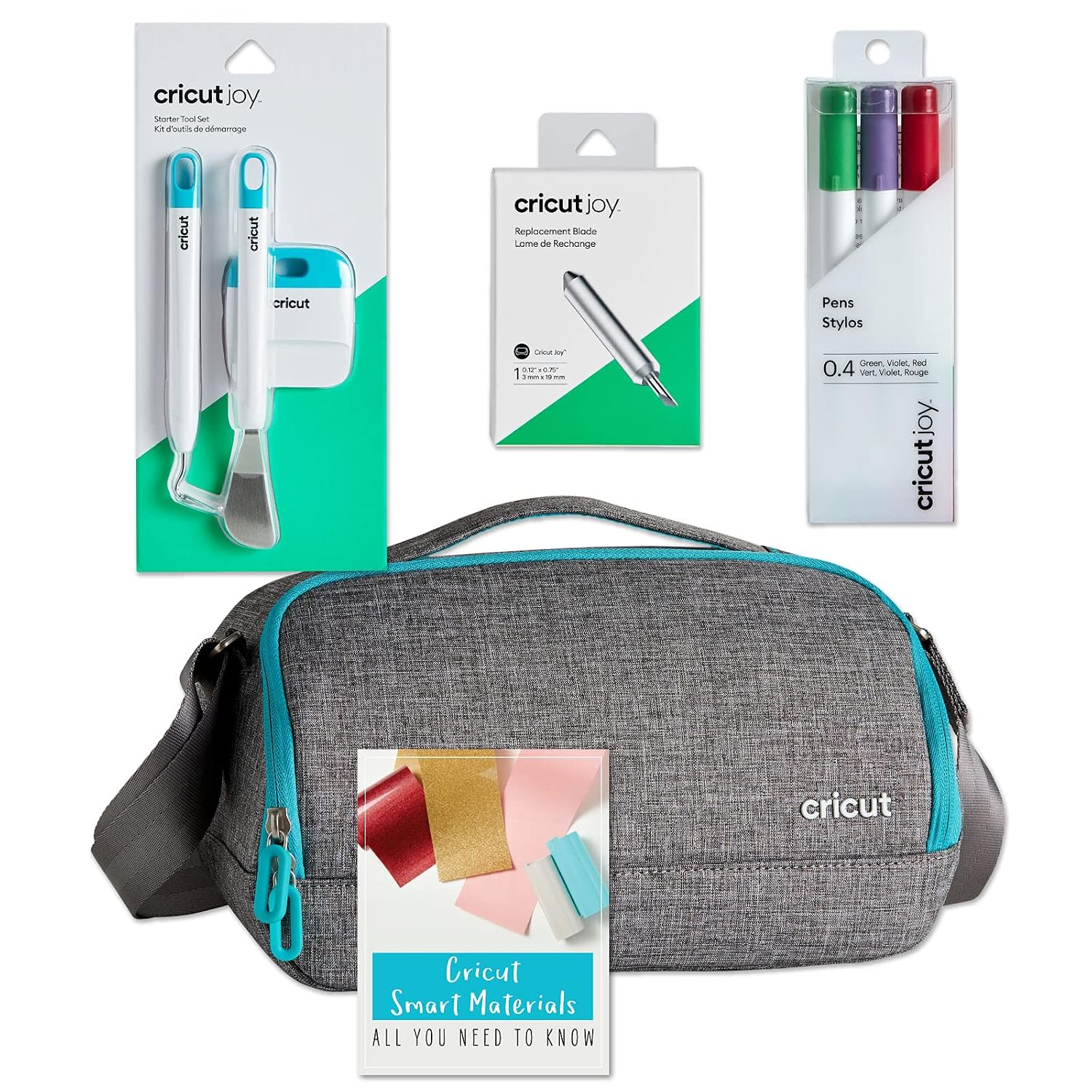 Cricut Joy — Kit d'accessoires débutant (sac de transport, outils, stylos pointe fine, lame de rechange)