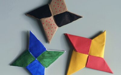 Étoile ninja en papier (shuriken) : le pliage pas à pas d’une étoile à 8 branches (facile, dès 7 ans)