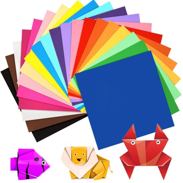 Papier origami double face 120 feuilles 15 x 15 cm 20 couleurs