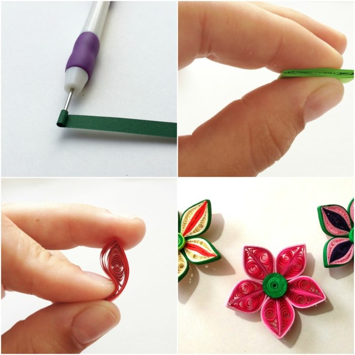 Former des pétales de fleur à partir d un rouleau de papier en quilling
