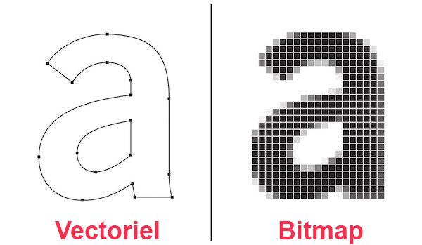 Différence entre une image vectorielle (SVG) et une image bitmap