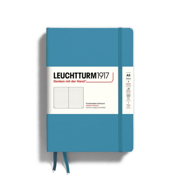 Leuchtturm1917 Carnet A5 Pointillé Nordic Blue – 249 pages numérotées