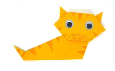 Chat en origami : 2 méthodes faciles (tête de chat dès 4 ans et chat assis qui tient debout)