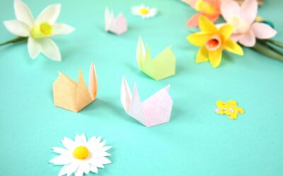 Lapin en origami : 2 méthodes faciles (tête de lapin dès 5 ans et lapin gonflable qui tient debout)