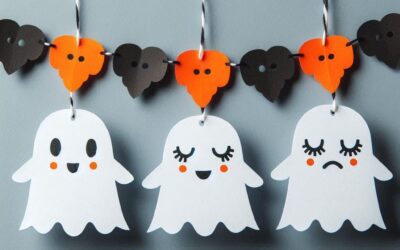 Fantôme en papier : 3 méthodes faciles pour une déco d’Halloween (suspendu, accordéon, guirlande)
