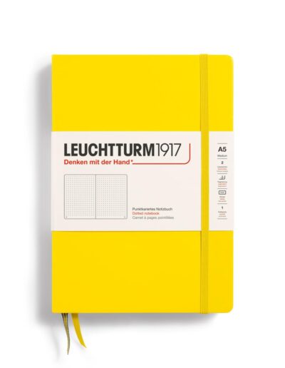 Carnet Leuchtturm1917 A5 pointillé 249 pages numérotées – Jaune citron
