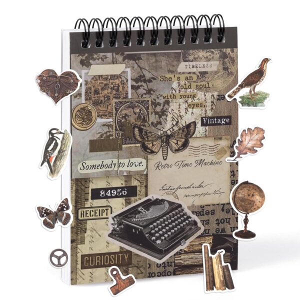 Stickers journaling pré-découpés vintage 595 pièces