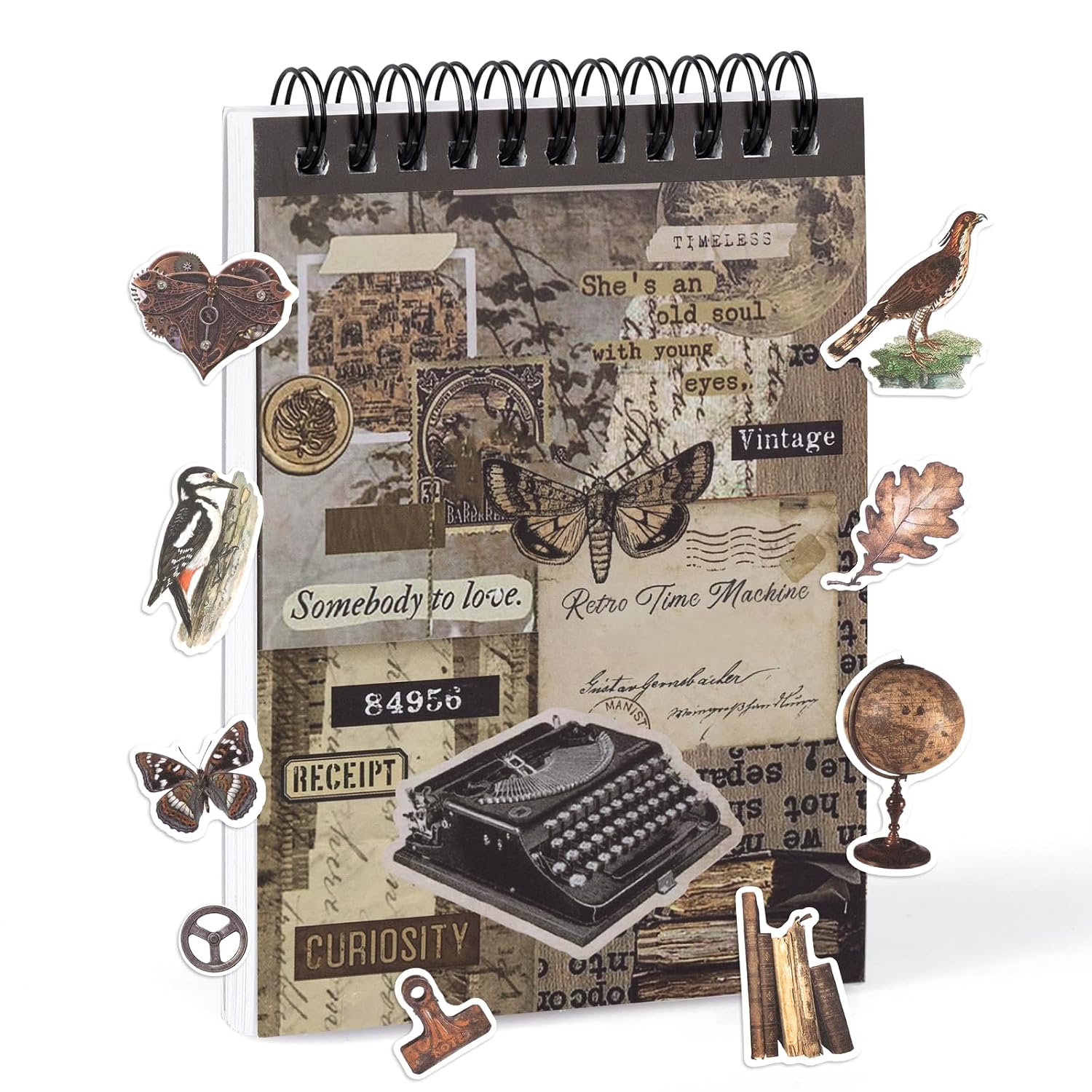 Stickers journaling pré-découpés vintage 595 pièces