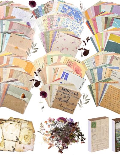 Frizlryem Kit Scrapbooking Vintage 565 Pièces - Papier Décoratif, Autocollants & Washi
