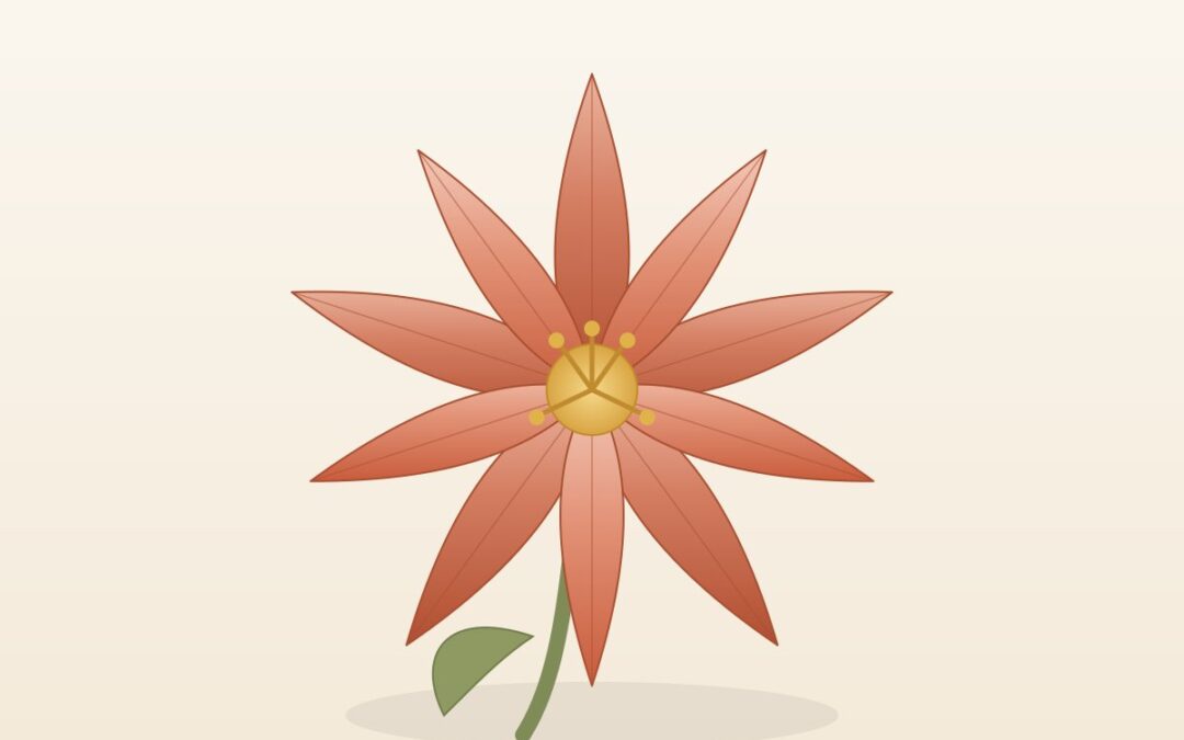Lys en papier plié en origami, illustration Tout en Papier