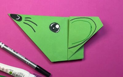 Souris en origami : 2 méthodes faciles (tête de souris dès 5 ans et souris de profil à museau pointu)