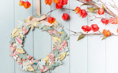 Couronne d’automne en papier : le tuto facile pas à pas (base, feuilles et volume)