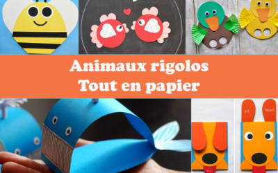 Des animaux rigolos tout en papier