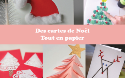 Des cartes de Noël tout en papier